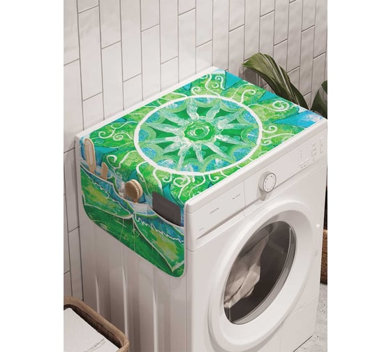 Органайзер для хранения Ambesonne "Цветочный узор" на стиральную машину, 45x120 см, cwm_16074 1