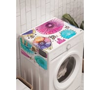 Органайзер для хранения Ambesonne "Радужные одуванчики" на стиральную машину, 45x120 см, cwm_18364