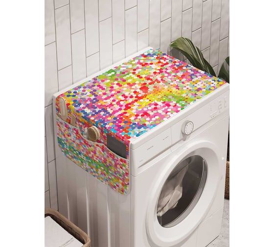 Органайзер для хранения Ambesonne "Мозаический образ" на стиральную машину, 45x120 см, cwm_29478 1