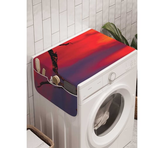 Органайзер для хранения Ambesonne "Закат в прерии" на стиральную машину, 45x120 см, cwm_10862