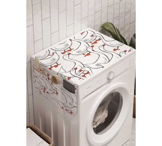 Органайзер для хранения Ambesonne "Гуси-Гуси" на стиральную машину, 45x120 см, cwm_10454 1