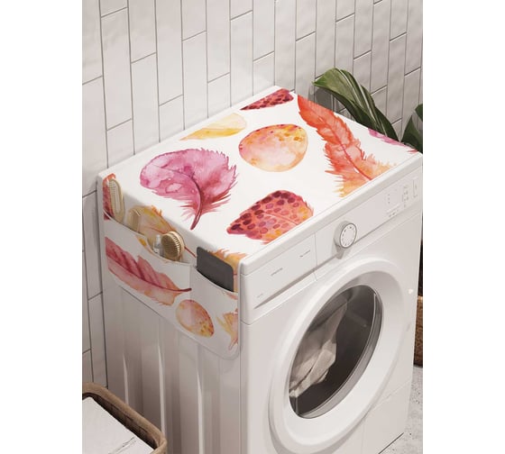 Органайзер для хранения Ambesonne "Падающие перья" на стиральную машину, 45x120 см, cwm_27759 1