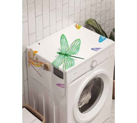 Органайзер для хранения Ambesonne "Стрекозы во всей красе" на стиральную машину, 45x120 см, cwm_18343 1