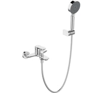 Смеситель для ванны и душа BelBagno ANCONA в комплекте с ручным душем, шлангом и держателем, хром ANCONA-VAS/DFS-CRM