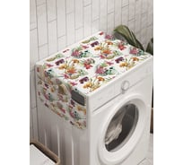 Органайзер для хранения Ambesonne "Черепа в цветах" на стиральную машину, 45x120 см, cwm_10078