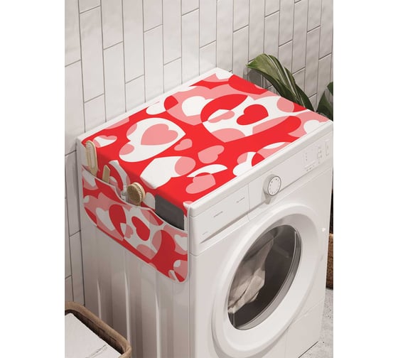 Органайзер для хранения Ambesonne "Любовные формы" на стиральную машину, 45x120 см, cwm_11711 1