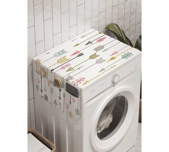 Органайзер для хранения Ambesonne "Война индейцев" на стиральную машину, 45x120 см, cwm_10301 1