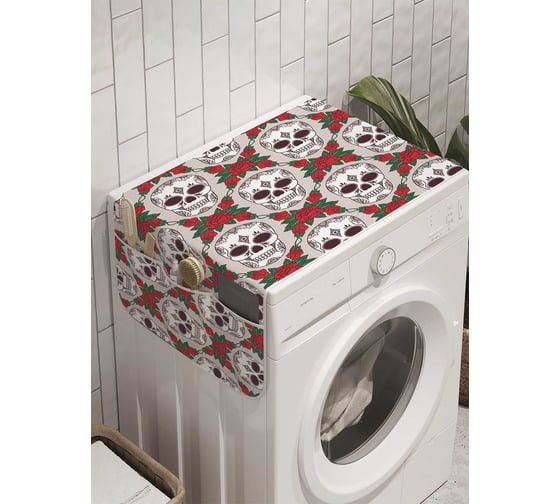 Органайзер для хранения Ambesonne "Злые черепа" на стиральную машину, 45x120 см, cwm_10080 1