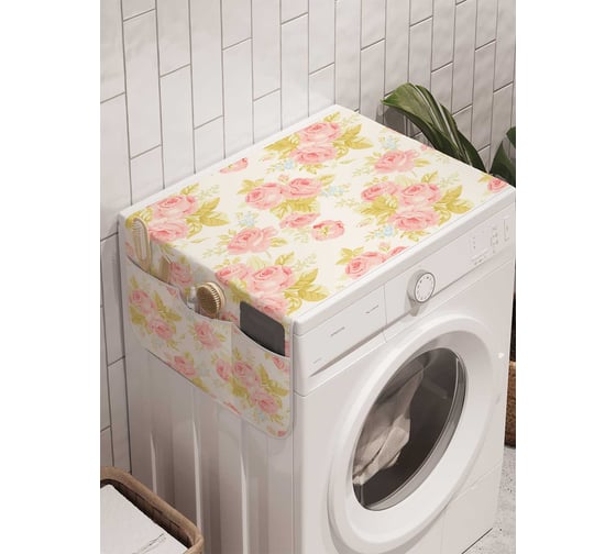Органайзер для хранения Ambesonne "Розы фортуны" на стиральную машину, 45x120 см, cwm_10579 1