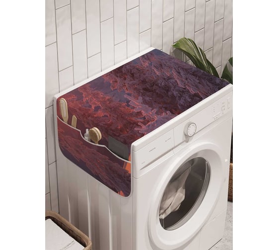 Органайзер для хранения Ambesonne "Елочки готовятся ко сну" на стиральную машину, 45x120 см, cwm_21506 1