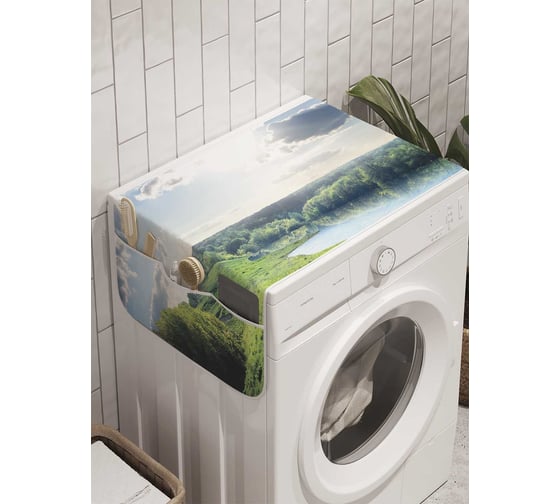 Органайзер для хранения Ambesonne "Яркий день" на стиральную машину, 45x120 см, cwm_10296 1