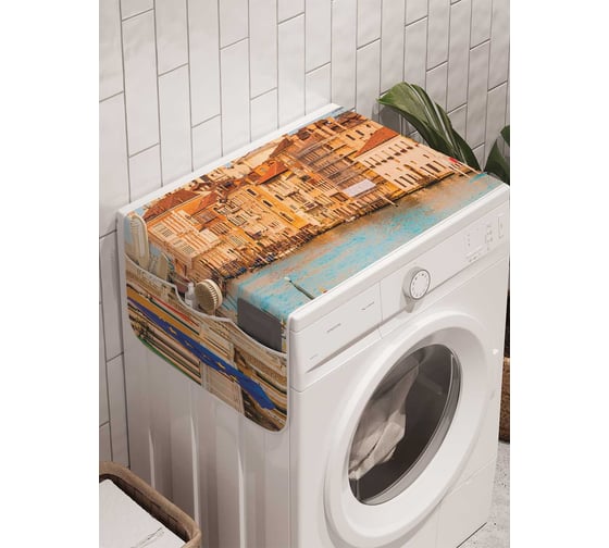 Органайзер для хранения Ambesonne "Речное такси" на стиральную машину, 45x120 см, cwm_10549 1