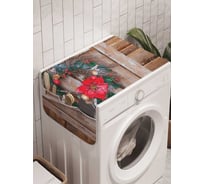 Органайзер для хранения Ambesonne "Новогодняя дверь" на стиральную машину, 45x120 см, cwm_21473