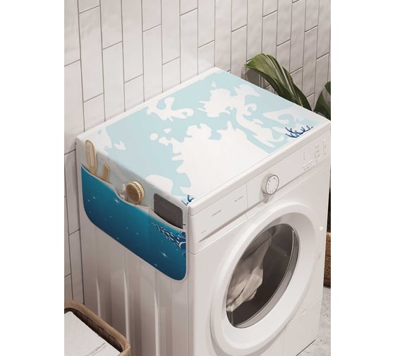 Органайзер для хранения Ambesonne "Новогодняя сказка" на стиральную машину, 45x120 см, cwm_21474 1