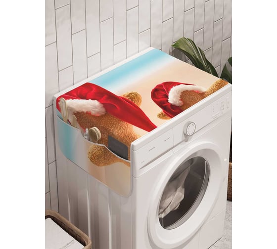 Органайзер для хранения Ambesonne "Новогодние морские звезды" на стиральную машину, 45x120 см, cwm_21483 1
