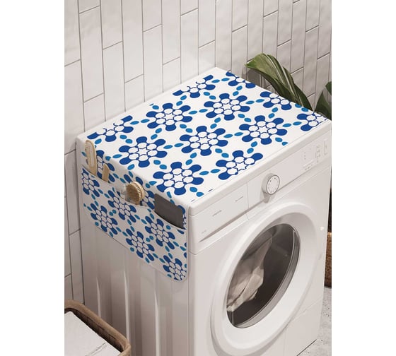 Органайзер для хранения Ambesonne "Химический узор" на стиральную машину, 45x120 см, cwm_29637 1