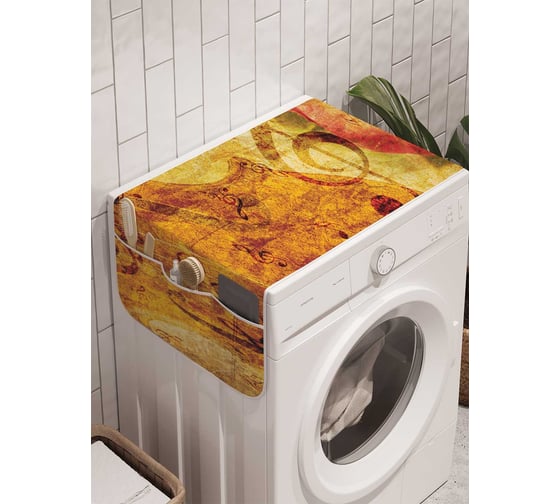 Органайзер для хранения Ambesonne "Цветочная музыка" на стиральную машину, 45x120 см, cwm_14757 1