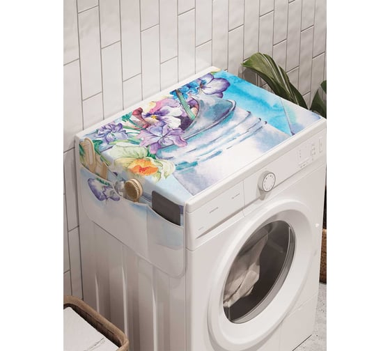 Органайзер для хранения Ambesonne "Поливалка расцвела" на стиральную машину, 45x120 см, cwm_16658 1