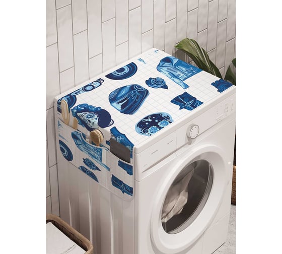 Органайзер для хранения Ambesonne "Байкерская мода" на стиральную машину, 45x120 см, cwm_21065 1