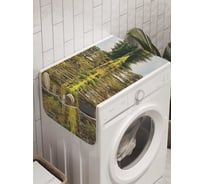 Органайзер для хранения Ambesonne "Густой лес у реки" на стиральную машину, 45x120 см, cwm_10289