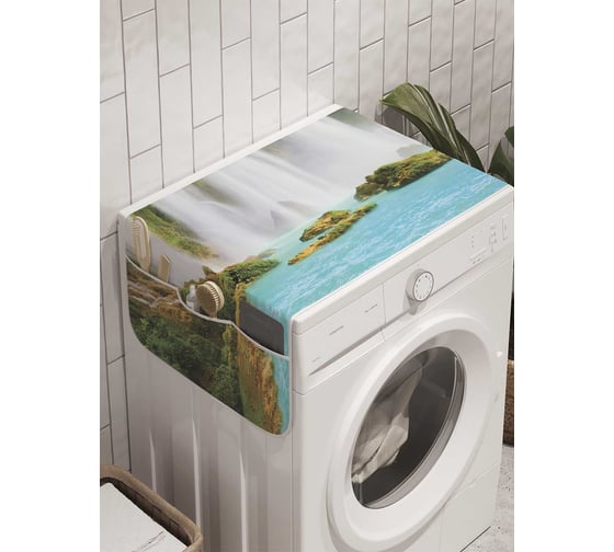 Органайзер для хранения Ambesonne "Свежий водопад" на стиральную машину, 45x120 см, cwm_10132 1