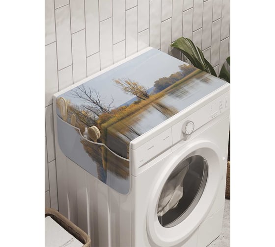 Органайзер для хранения Ambesonne "Осенняя река" на стиральную машину, 45x120 см, cwm_10284 1