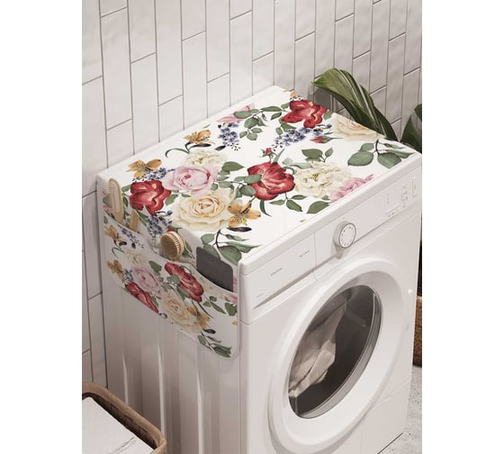 Органайзер для хранения Ambesonne "Переплетения веток роз" на стиральную машину, 45x120 см, cwm_29974 1