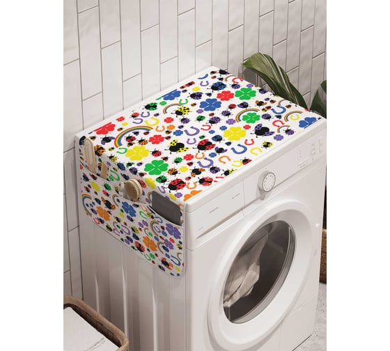 Органайзер для хранения Ambesonne "Безумие с насекомыми" на стиральную машину, 45x120 см, cwm_12047 1