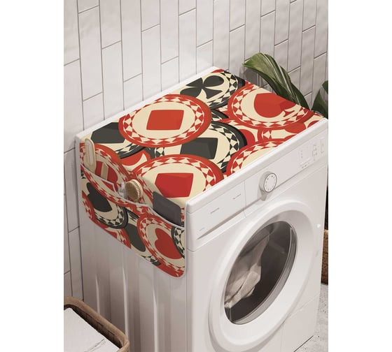 Органайзер для хранения Ambesonne "Игровые фишки" на стиральную машину, 45x120 см, cwm_11288 1