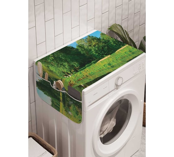 Органайзер для хранения Ambesonne "Зеленистая река" на стиральную машину, 45x120 см, cwm_16168 1
