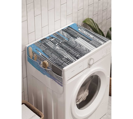 Органайзер для хранения Ambesonne "Память о родном городе" на стиральную машину, 45x120 см, cwm_20199 1