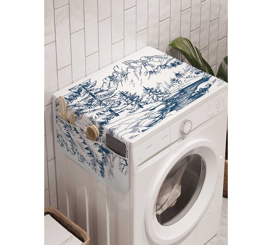 Органайзер для хранения Ambesonne "Ледяной водопад" на стиральную машину, 45x120 см, cwm_15848 1