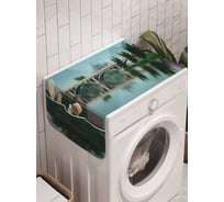 Органайзер для хранения Ambesonne "Мост на фоне гор" на стиральную машину, 45x120 см, cwm_20635