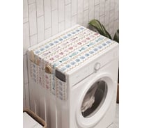 Органайзер для хранения Ambesonne "Орнамент из рыбок" на стиральную машину, 45x120 см cwm_378406