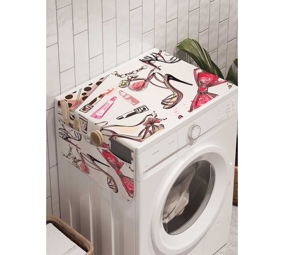 Органайзер для хранения Ambesonne "Стильные штучки" на стиральную машину, 45x120 см, cwm_21051 1