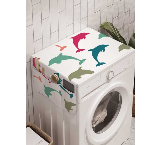 Органайзер для хранения Ambesonne "Полет дельфинов" на стиральную машину, 45x120 см, cwm_20427