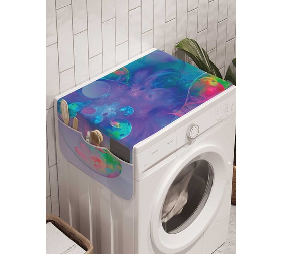 Органайзер для хранения Ambesonne "Красочные пузыри" на стиральную машину, 45x120 см, cwm_20000 1