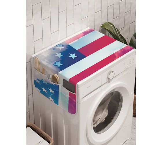 Органайзер для хранения Ambesonne "Облака на флаге америки" на стиральную машину, 45x120 см, cwm_20723 1