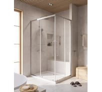 Душевой уголок Cezares отделка Глянцевый хром RELAX-304-AH-2-120/90-C-CR