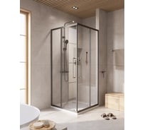 Душевой уголок Cezares отделка Оружейная сталь RELAX-304-A-2-90-C-GM