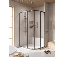 Душевой уголок Cezares отделка Оружейная сталь RELAX-304-RH-2-120/90-C-GM