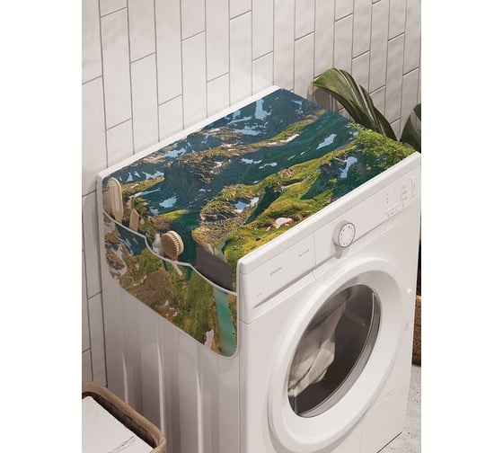 Органайзер для хранения Ambesonne "Горная природа" на стиральную машину, 45x120 см, cwm_20413