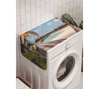 Органайзер для хранения Ambesonne "Пляж острова Ваадху" на стиральную машину, 45x120 см, cwm_16120