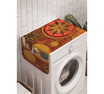 Органайзер для хранения Ambesonne "Пламенные круги с узорами" на стиральную машину, 45x120 см, cwm_15111