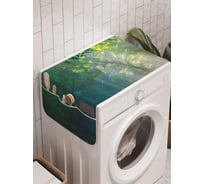 Органайзер для хранения Ambesonne "Солнце пробивается через лес" на стиральную машину, 45x120 см, cwm_16282
