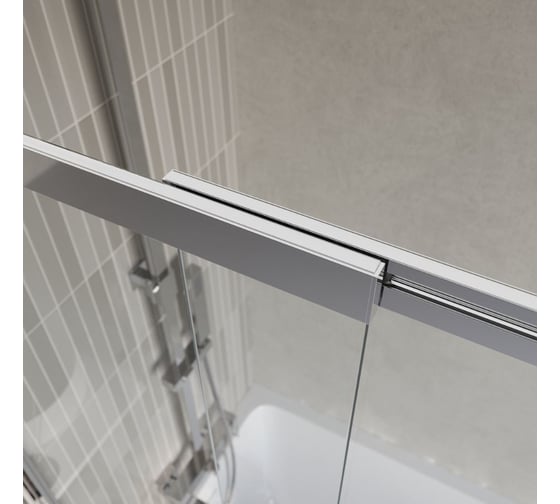 Душевая шторка на ванну BelBagno LUCE-VF-11-80/145-C-Cr