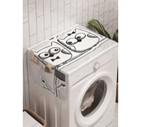 Органайзер для хранения Ambesonne "Беседа влюбленных сов" на стиральную машину, 45x120 см, cwm_1355