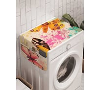 Органайзер для хранения Ambesonne "Красочная композиция с бабочками" на стиральную машину, 45x120 см, cwm_15909