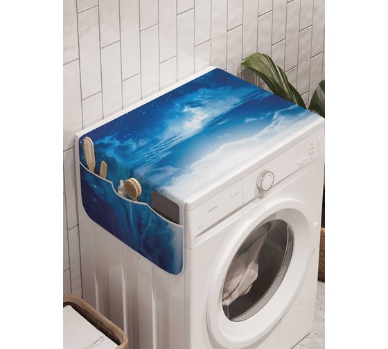 Органайзер для хранения Ambesonne "Лунный полет" на стиральную машину, 45x120 см, cwm_12923 1
