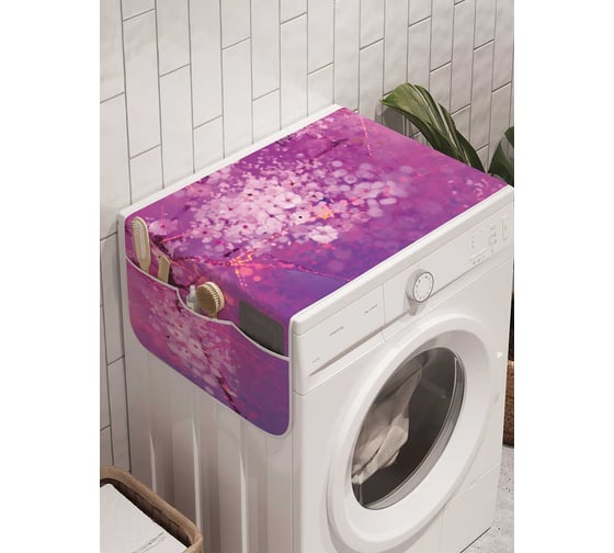 Органайзер для хранения Ambesonne "Японские мотивы" на стиральную машину, 45x120 см, cwm_21164